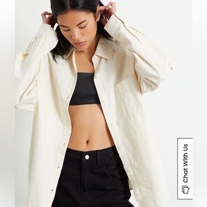 NWOT WEWOREWHAT Boyfriend Overshirt Shacket
